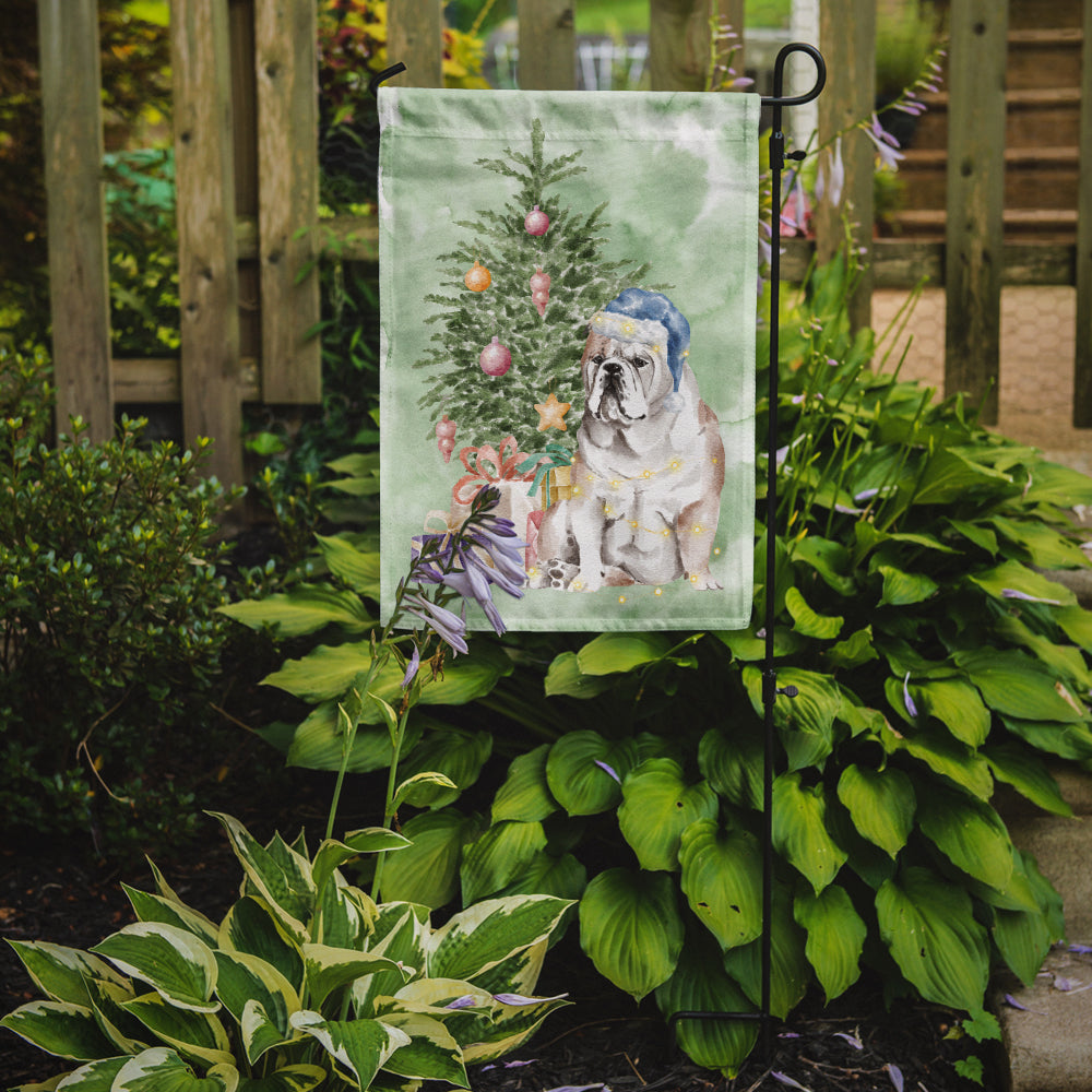 Christmas English Bulldog Flag Garden Size  the-store.com.