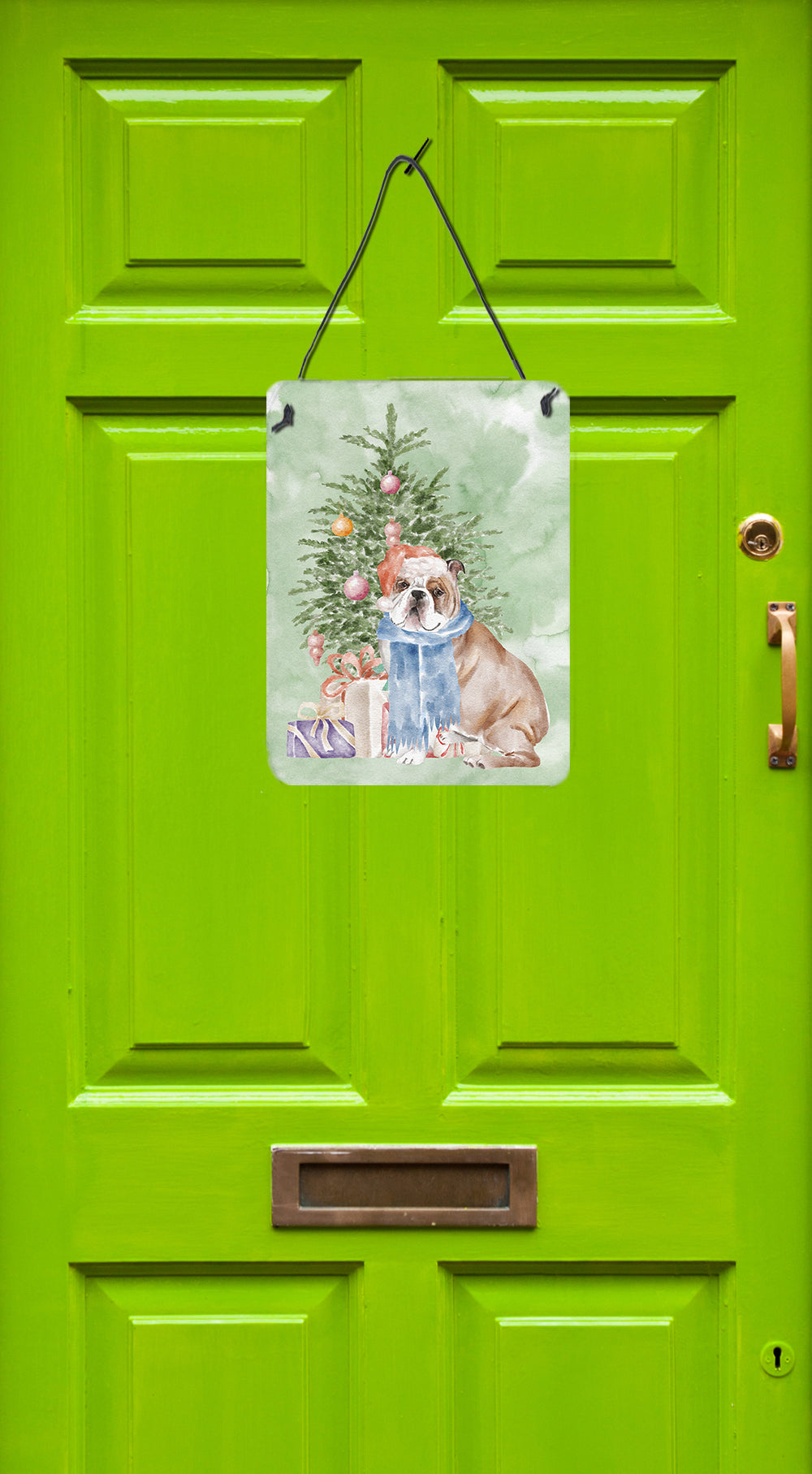 Buy this Christmas English Bulldog #2 Wall or Door Hanging Prints