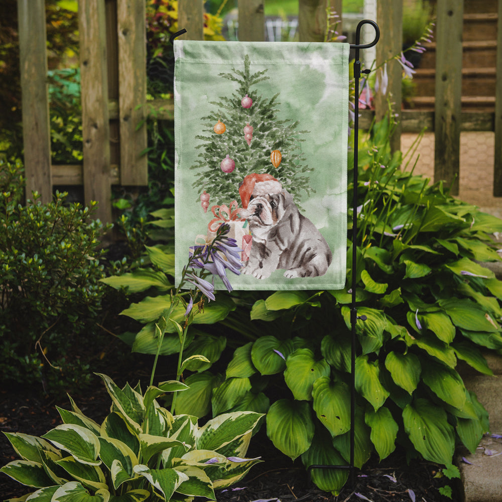 Christmas English Bulldog Puppy #2 Flag Garden Size  the-store.com.