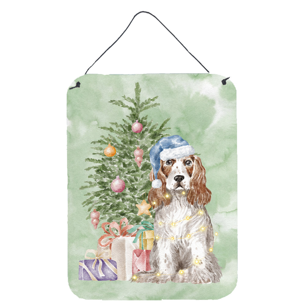 Buy this Christmas English Cocker Spaniel Red White Wall or Door Hanging Prints