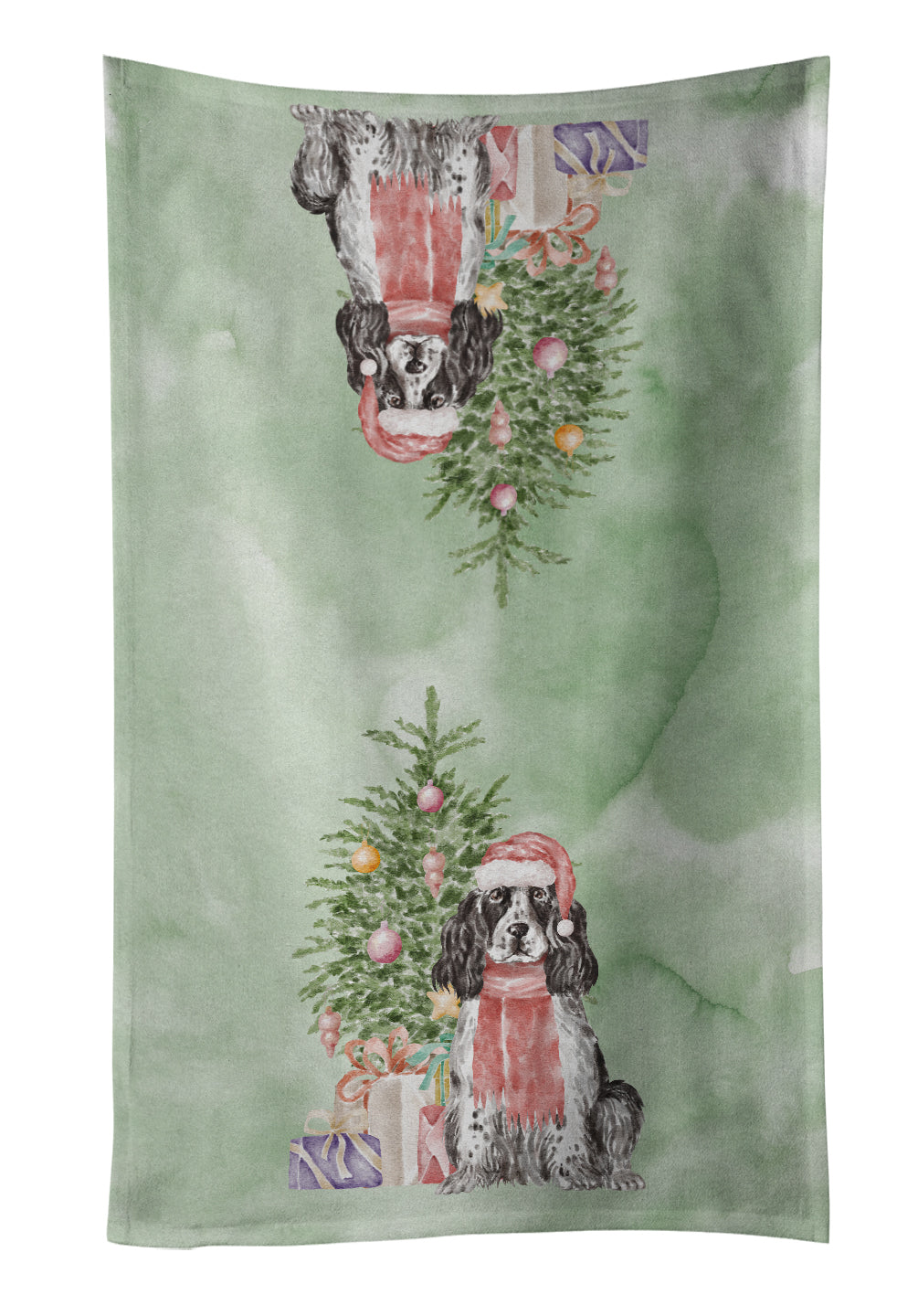 Buy this Christmas English Cocker Spaniel Black Parti Kitchen Towel