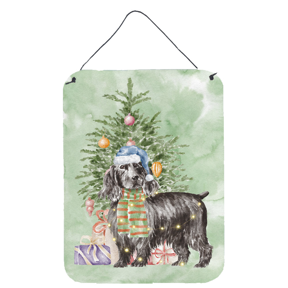 Buy this Christmas English Cocker Spaniel Black Wall or Door Hanging Prints