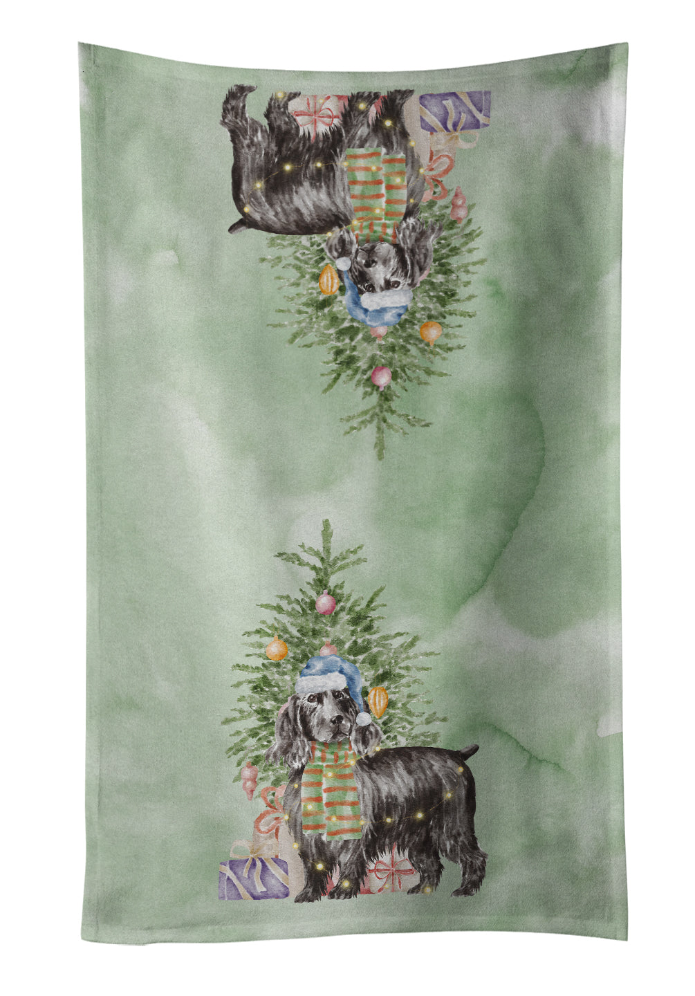 Buy this Christmas English Cocker Spaniel Black Kitchen Towel