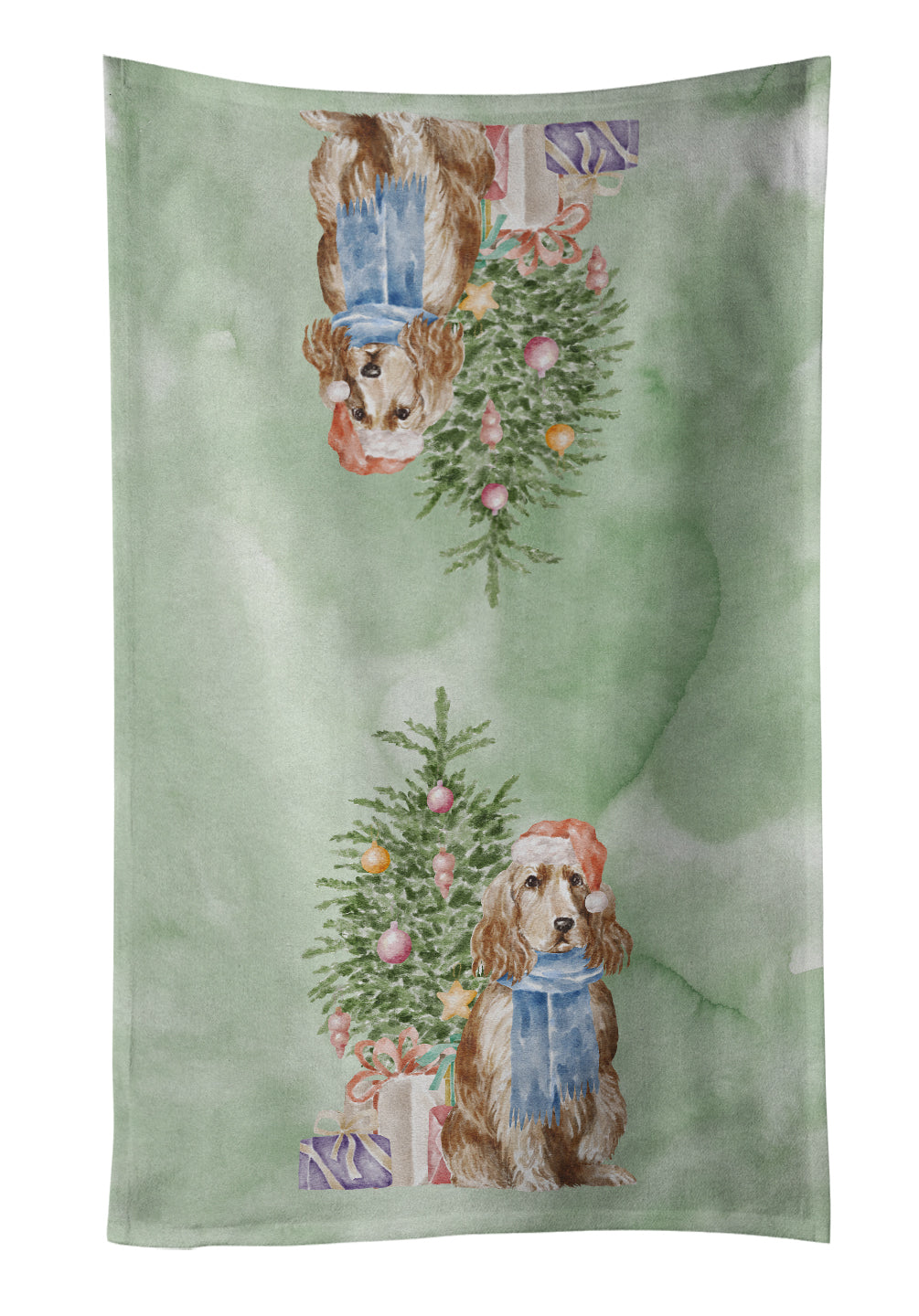 Buy this Christmas English Cocker Spaniel Tan Kitchen Towel