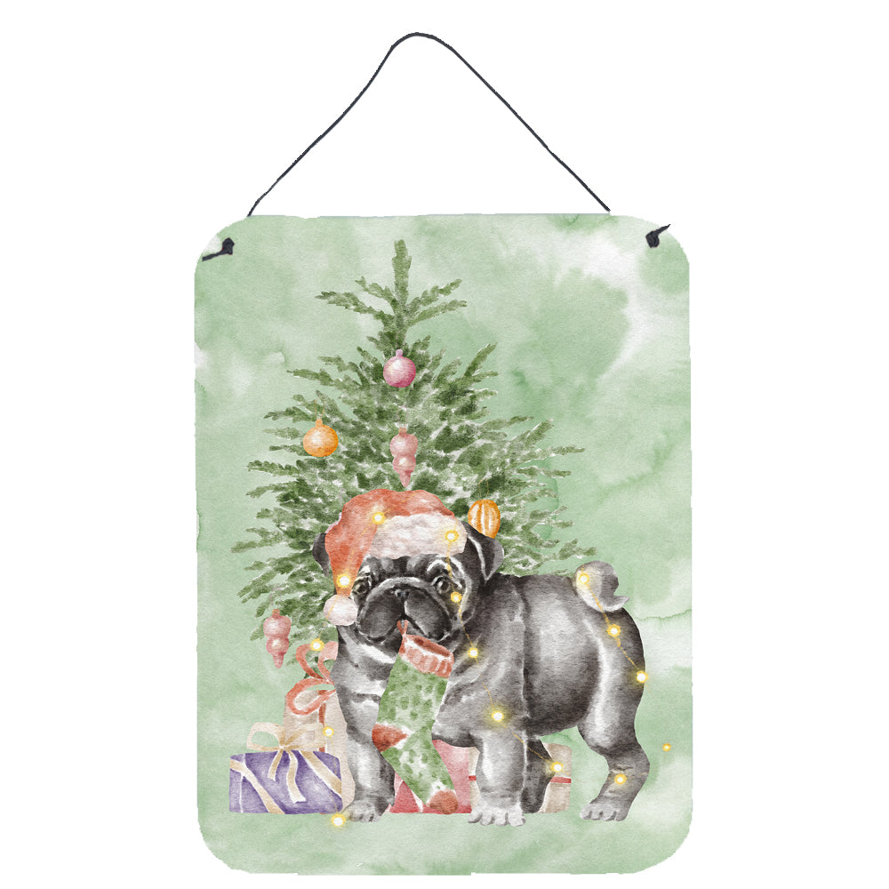 Buy this Christmas Black Pug #2 Wall or Door Hanging Prints