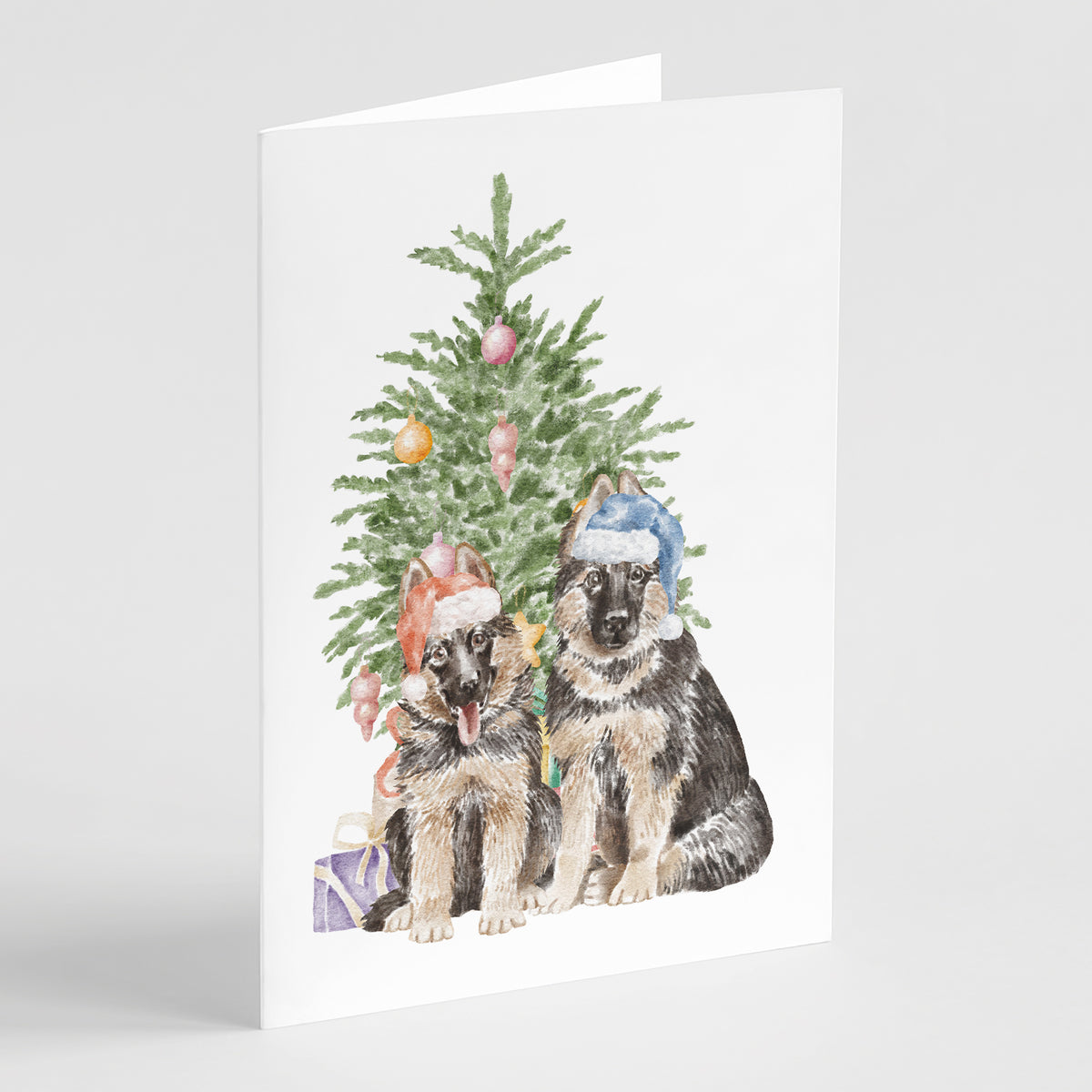 Buy this Christmas German Shepherd Momma and Baby Greeting Cards and Envelopes Pack of 8