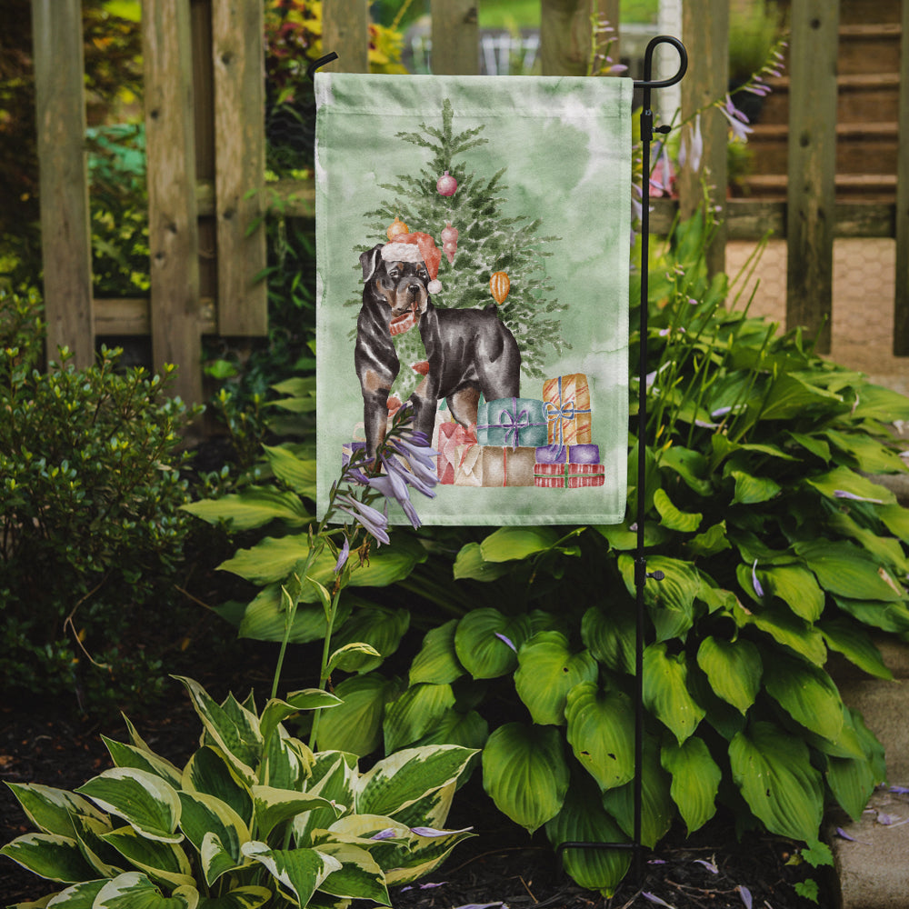 Christmas Rottweiler Flag Garden Size  the-store.com.