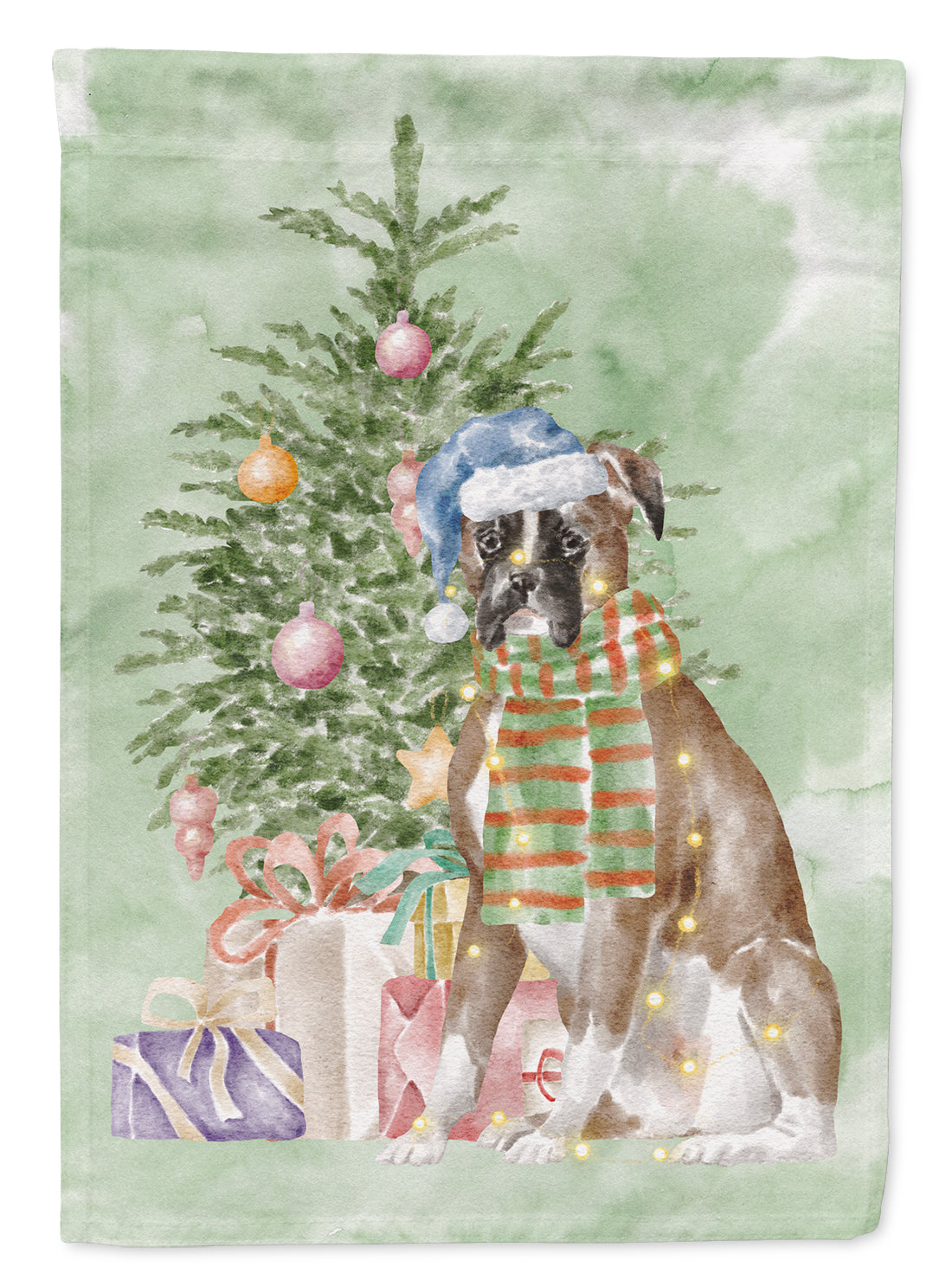 Christmas Boxer Flag Garden Size  the-store.com.