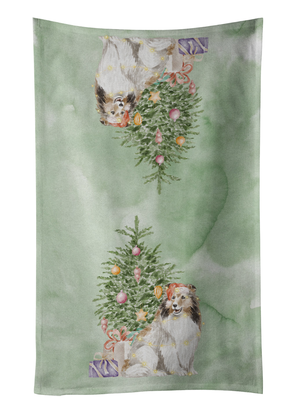 Buy this Christmas Sheltie Shetland Sheepdog Kitchen Towel