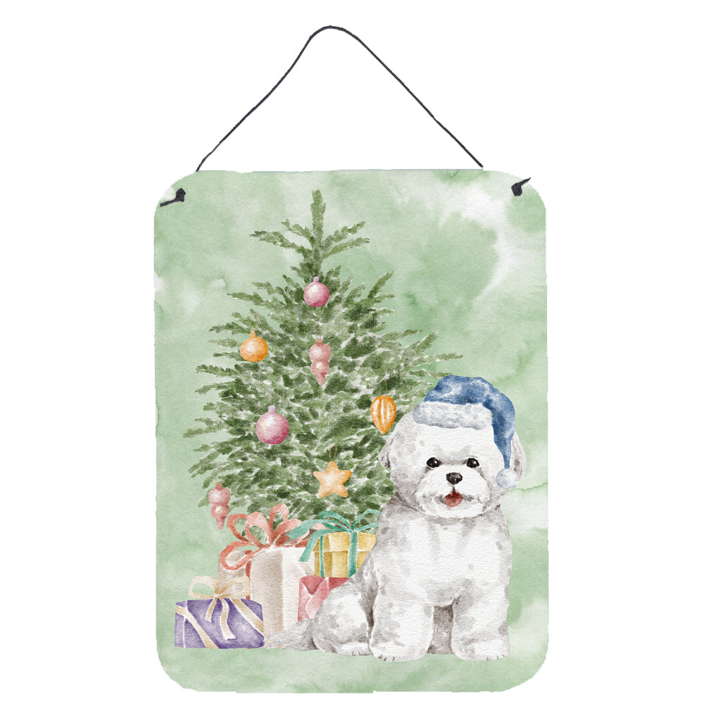 Buy this Christmas Bichon Frise Blue Hat Wall or Door Hanging Prints