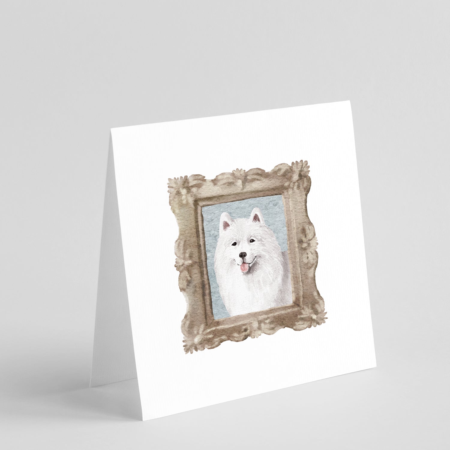 Buy this Samoyed Front View Square Greeting Cards and Envelopes Pack of 8