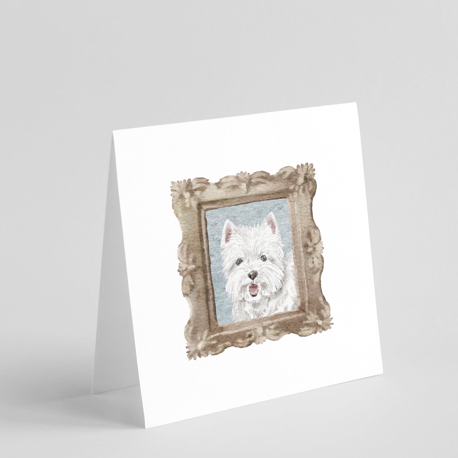 Buy this West Highland White Terrier Smile Square Greeting Cards and Envelopes Pack of 8