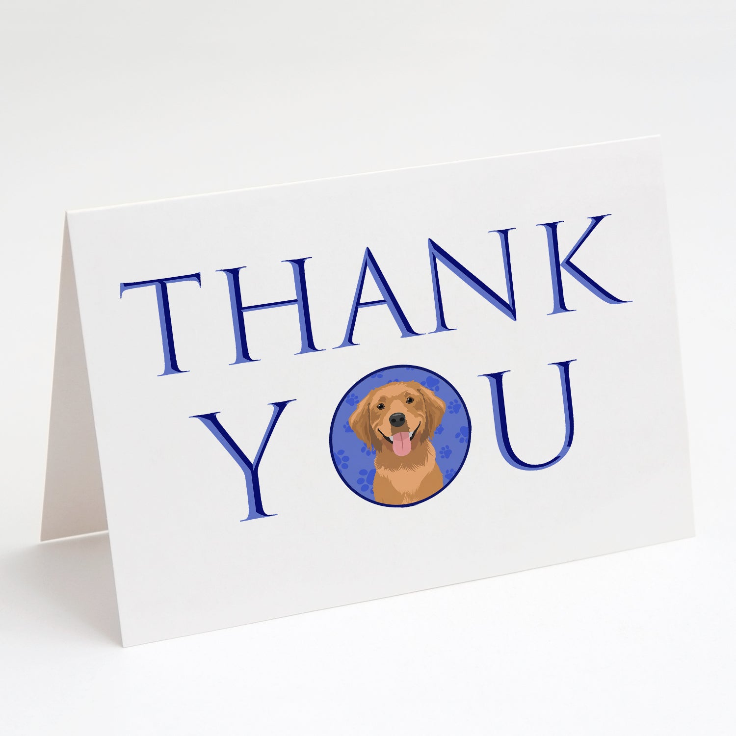 Buy this Golden Retriever Red #2 Thank You Greeting Cards and Envelopes Pack of 8