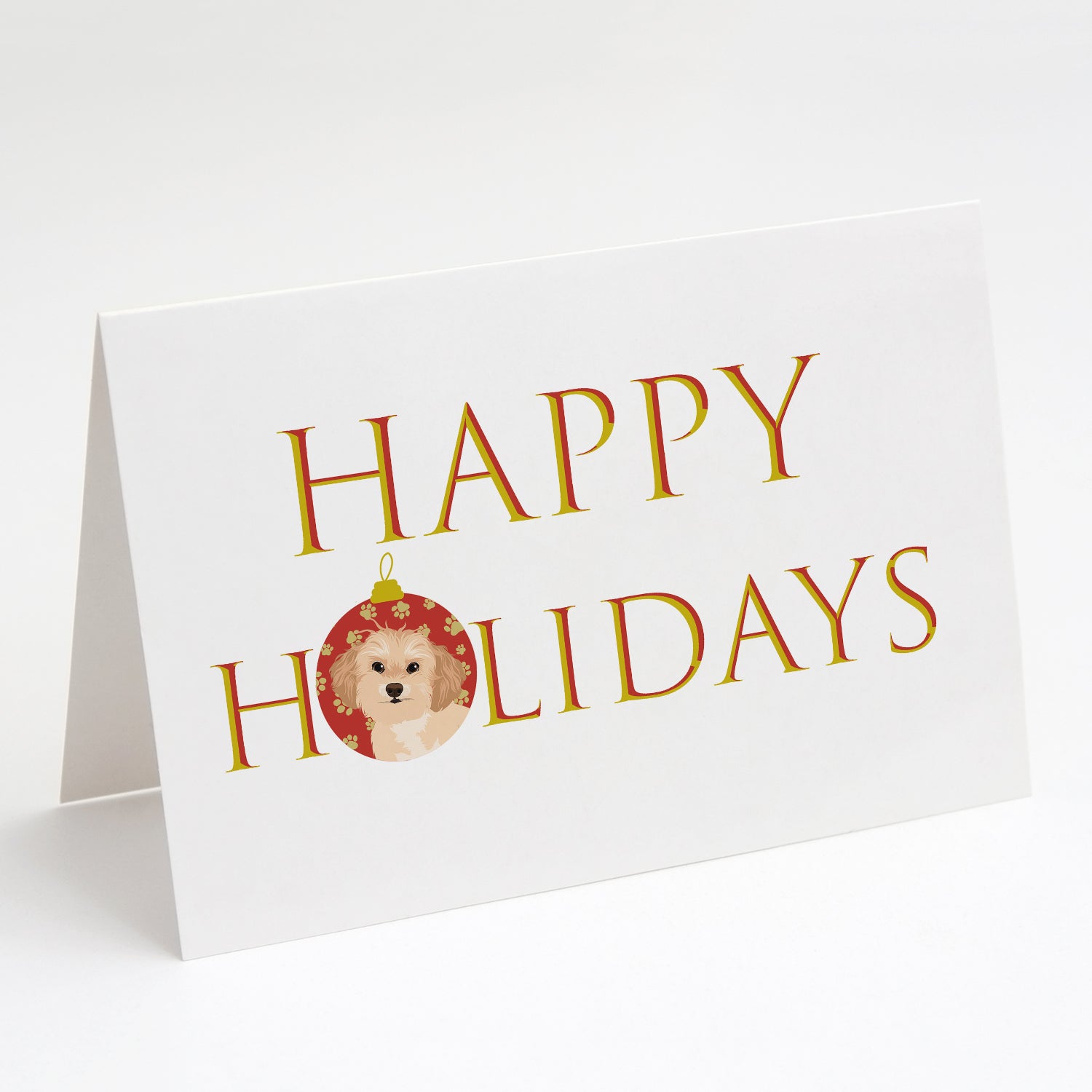 Buy this Shih-Tzu Gold #1 Happy Holidays Greeting Cards and Envelopes Pack of 8