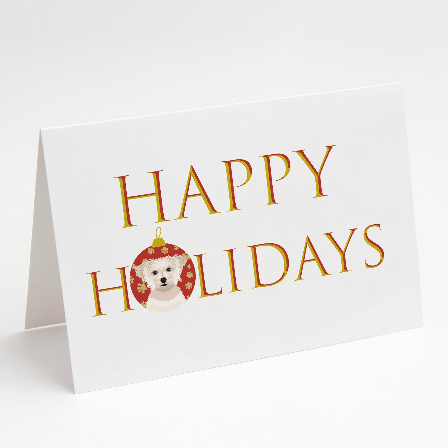 Buy this Shih-Tzu Gold #6 Happy Holidays Greeting Cards and Envelopes Pack of 8