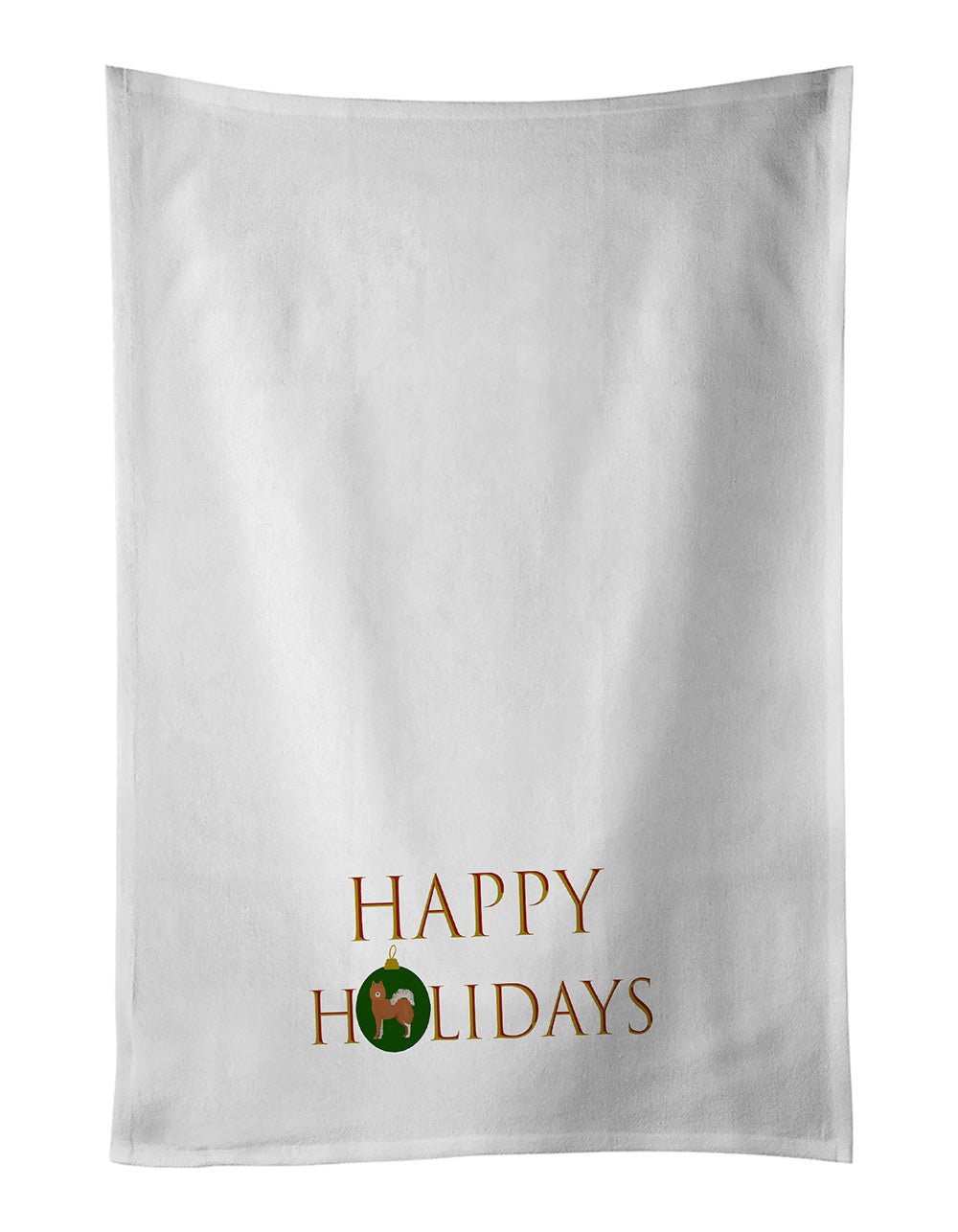 Buy this Elo Dog #1 Happy Holidays White Kitchen Towel Set of 2