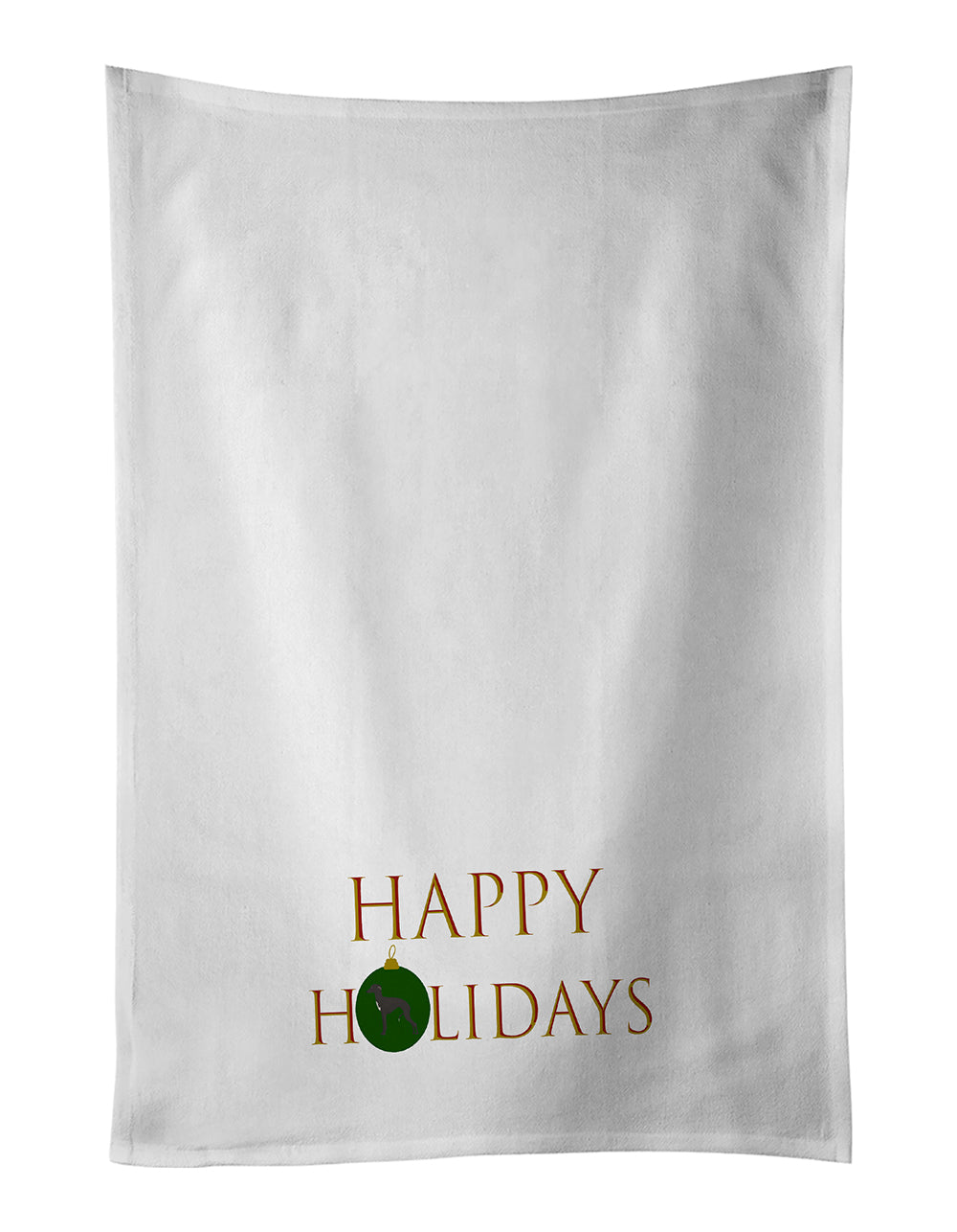 Buy this Italian Greyhound #1 Happy Holidays White Kitchen Towel Set of 2