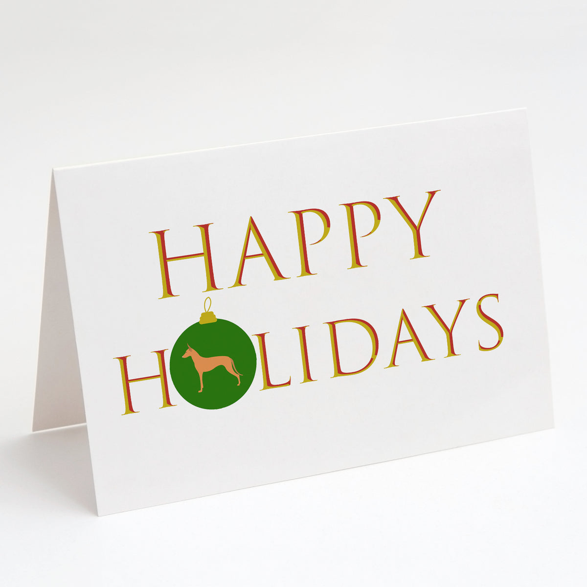 Buy this Pharaoh Hound Happy Holidays Greeting Cards and Envelopes Pack of 8