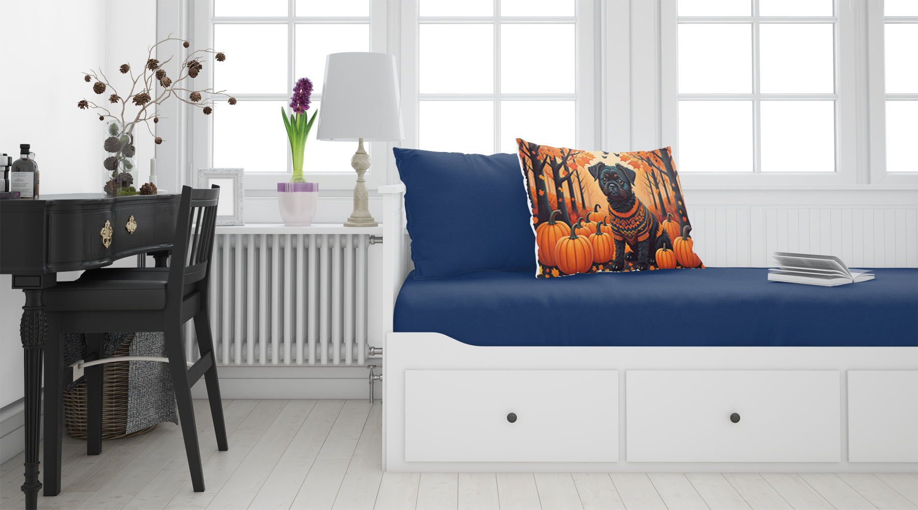 Affenpinscher Fall Fabric Standard Pillowcase  the-store.com.