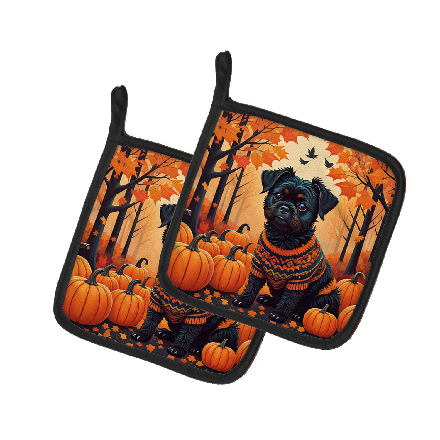 Buy this Affenpinscher Fall Pair of Pot Holders