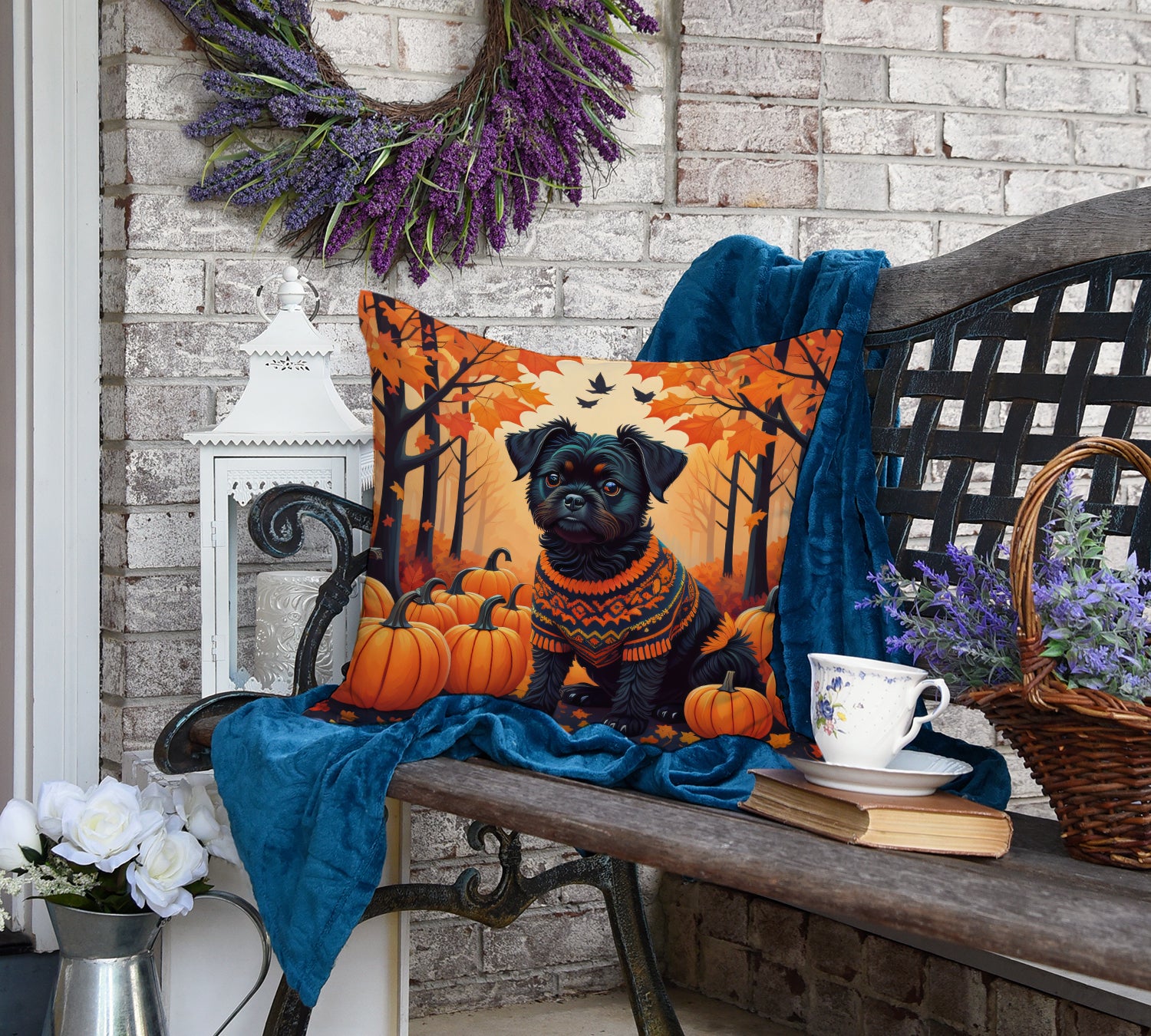 Buy this Affenpinscher Fall Fabric Decorative Pillow