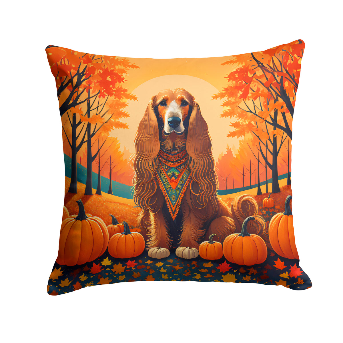 Buy this Afghan Hound Fall Fabric Decorative Pillow