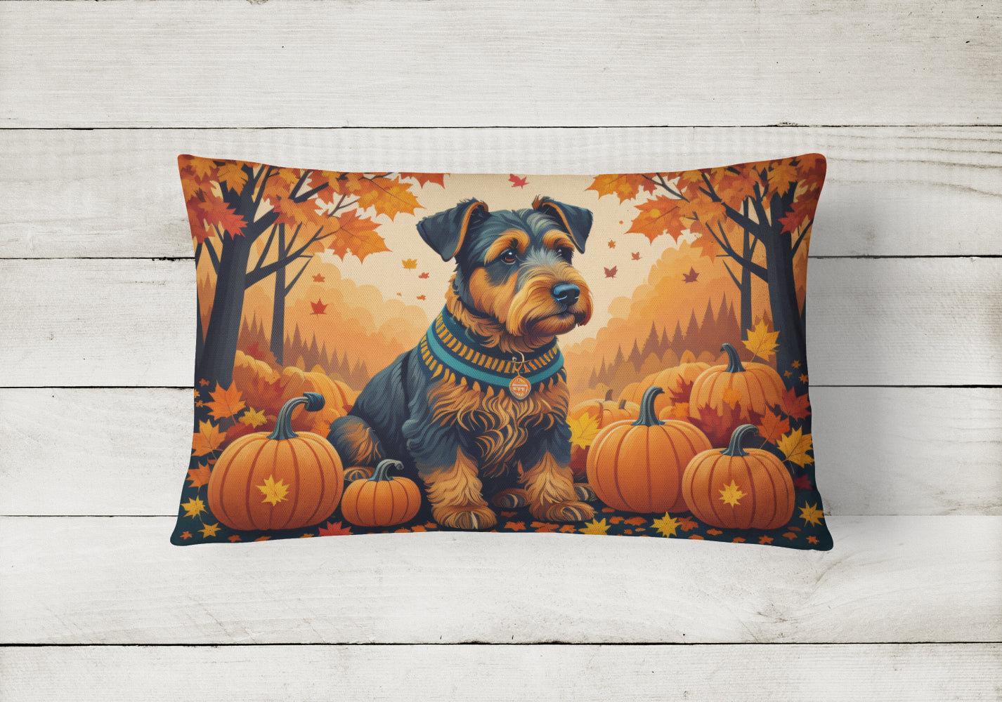 Buy this Airedale Terrier Fall Fabric Decorative Pillow