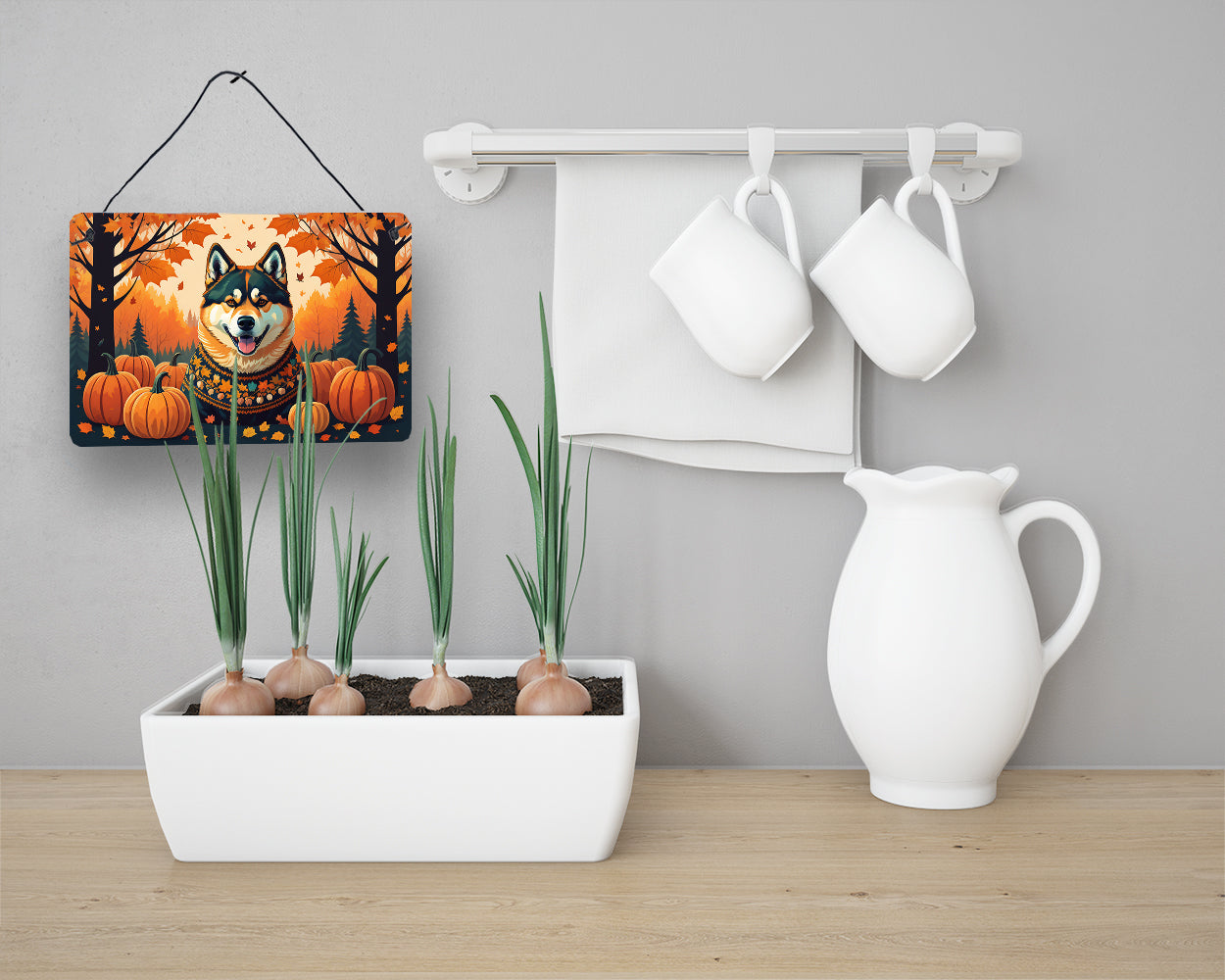 Akita Fall Wall or Door Hanging Prints