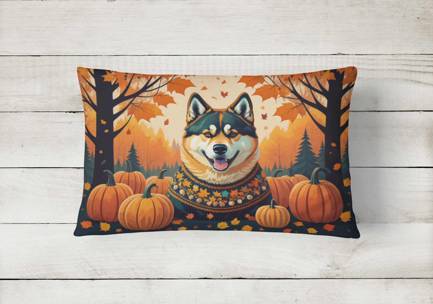 Buy this Akita Fall Fabric Decorative Pillow