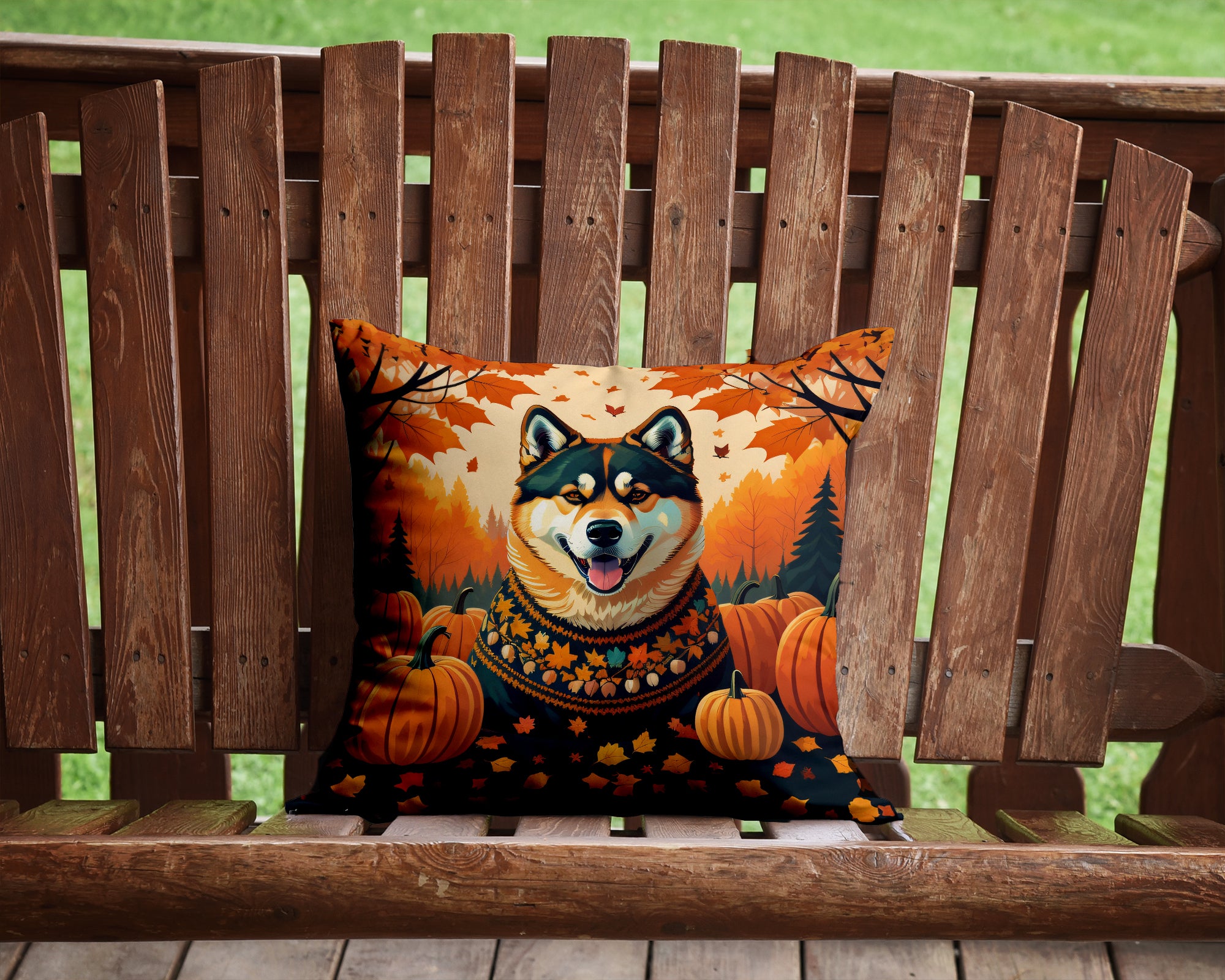 Buy this Akita Fall Fabric Decorative Pillow