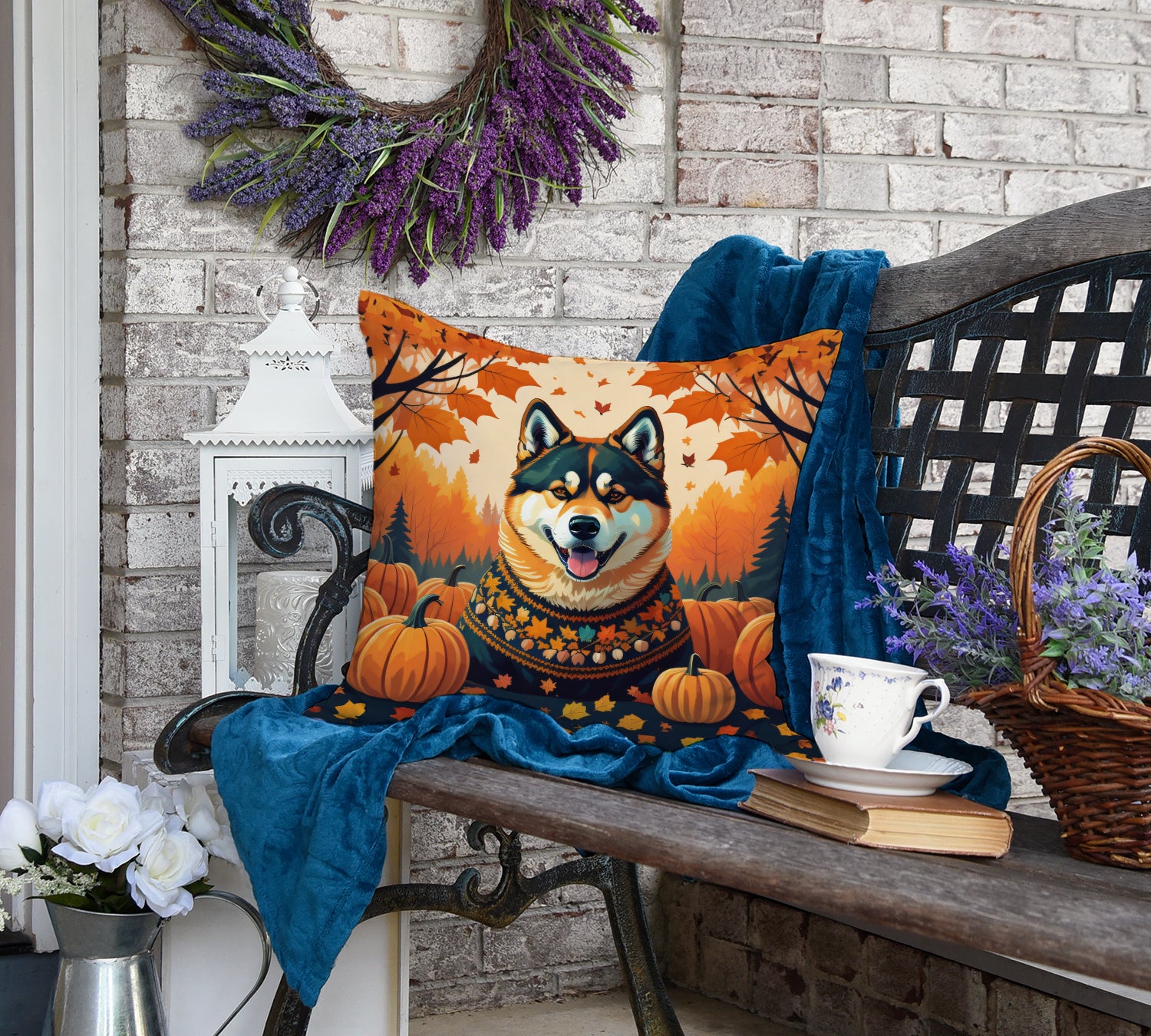 Buy this Akita Fall Fabric Decorative Pillow