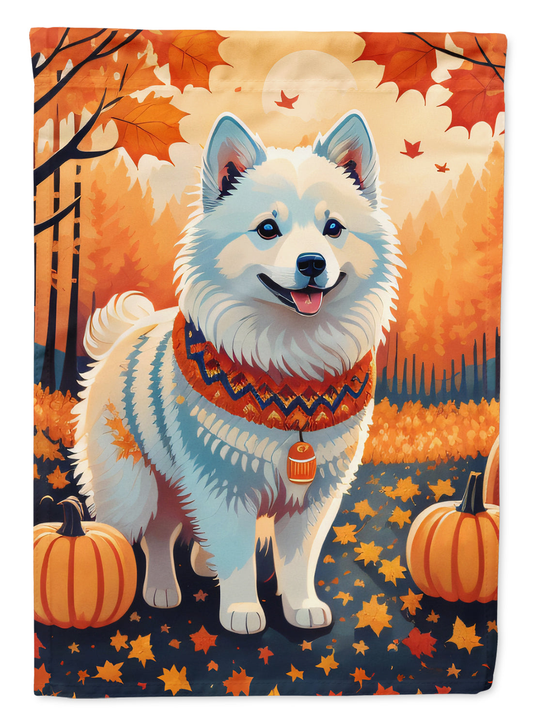 Buy this American Eskimo Fall House Flag