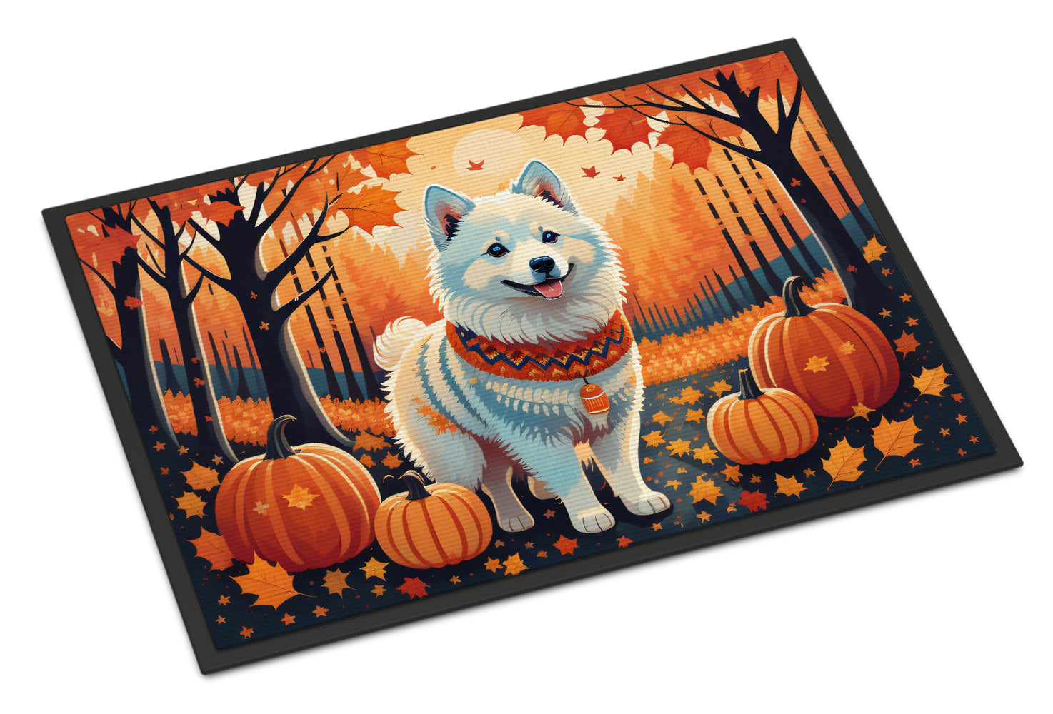 Buy this American Eskimo Fall Doormat 18x27