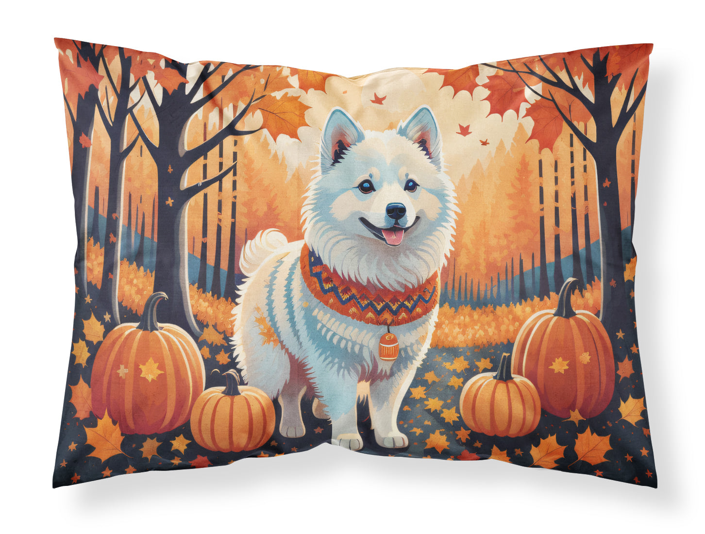 Buy this American Eskimo Fall Fabric Standard Pillowcase