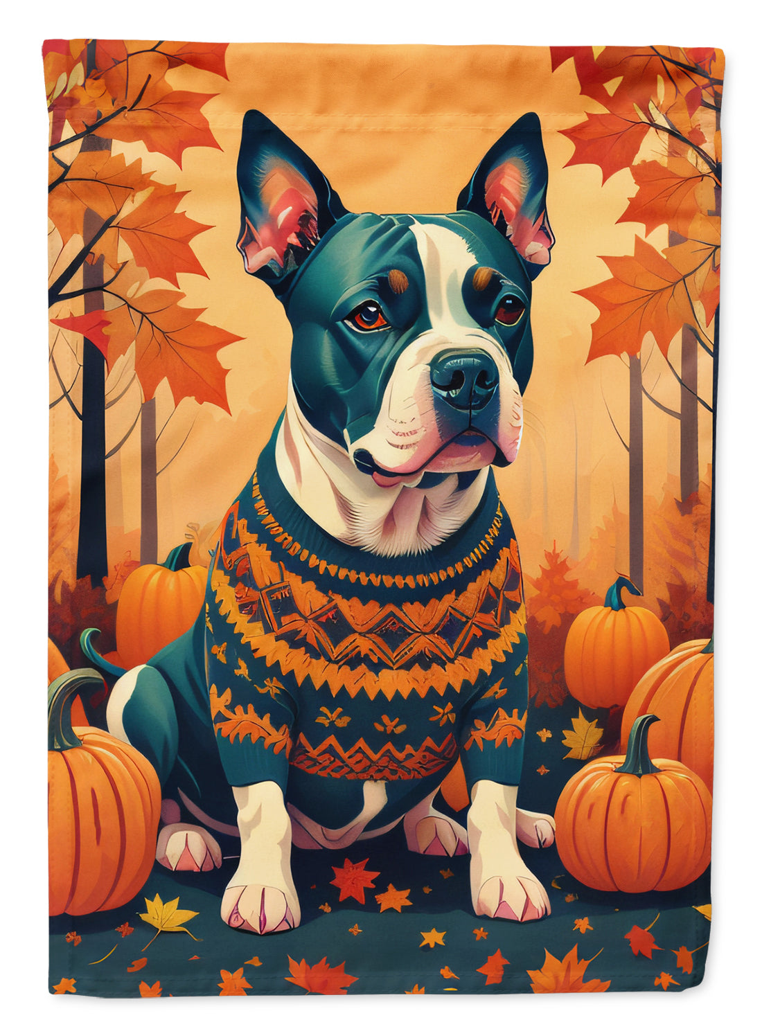 Buy this Pit Bull Terrier Fall House Flag