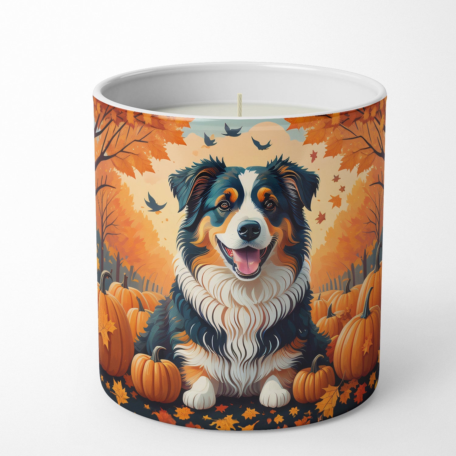 Buy this Australian Shepherd Terrier Fall Decorative Soy Candle