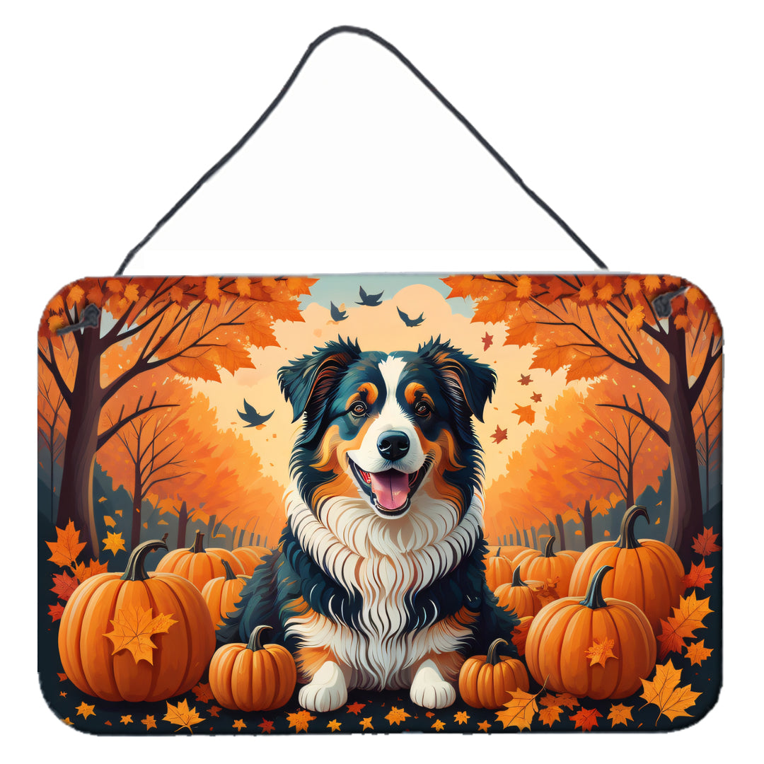 Buy this Australian Shepherd Terrier Fall Wall or Door Hanging Prints