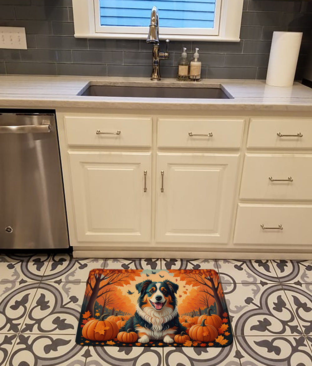 Buy this Australian Shepherd Terrier Fall Memory Foam Kitchen Mat