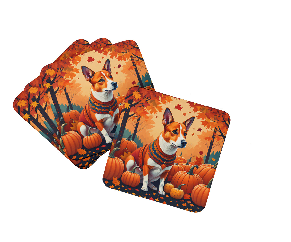 Buy this Red Basenji Fall Foam Coaster Set of 4