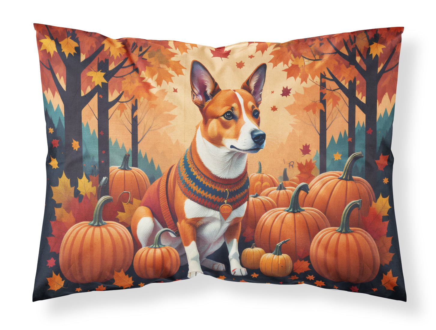 Buy this Red Basenji Fall Fabric Standard Pillowcase