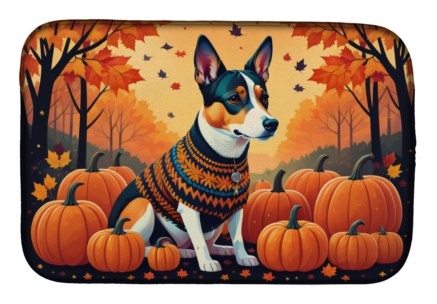 Buy this Basenji Fall Dish Drying Mat