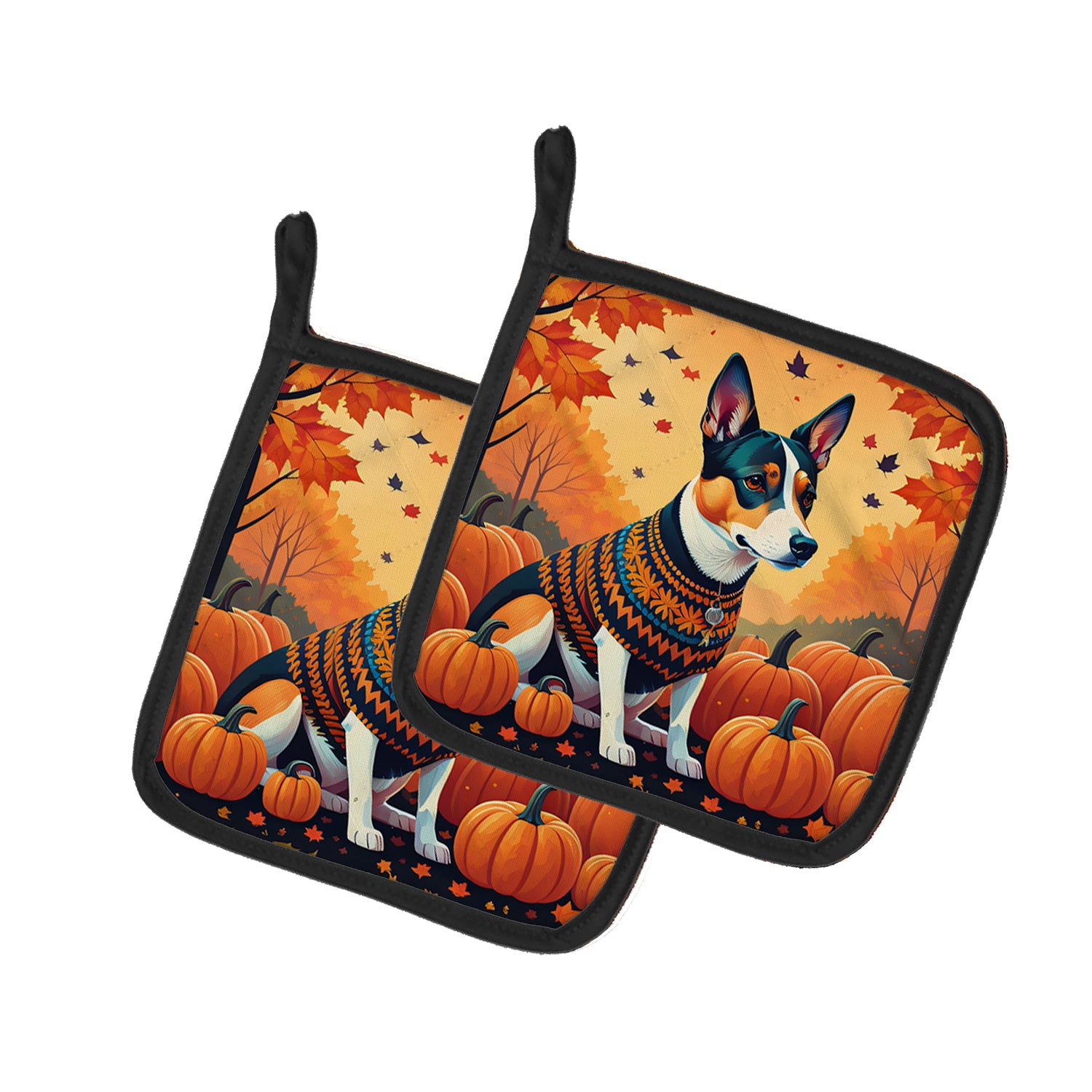 Buy this Basenji Fall Pair of Pot Holders