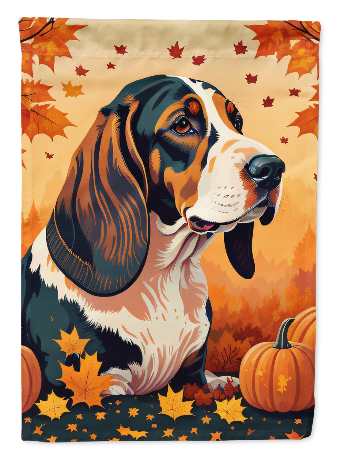 Buy this Basset Hound Fall Garden Flag