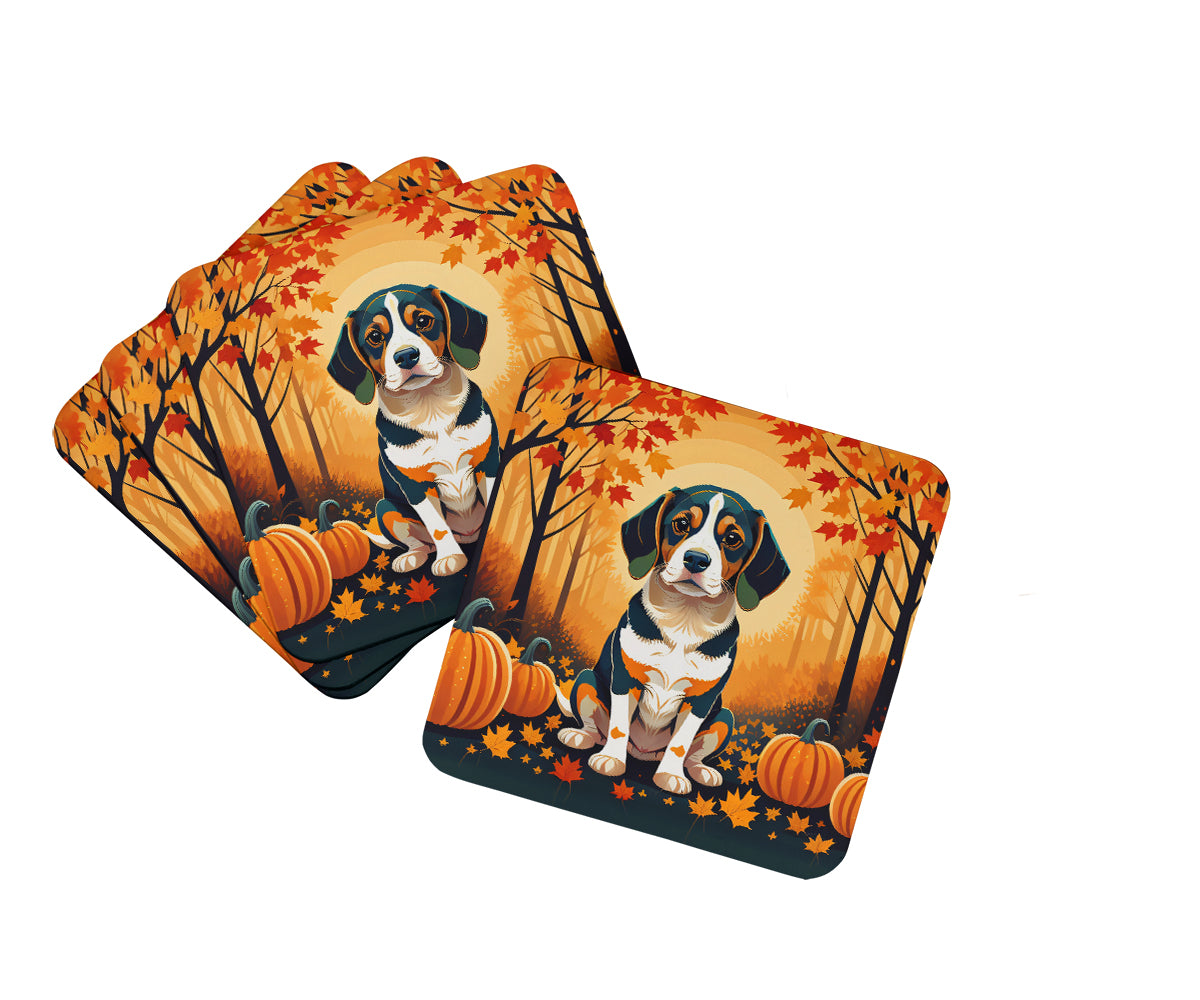 Buy this Beagle Fall Foam Coaster Set of 4