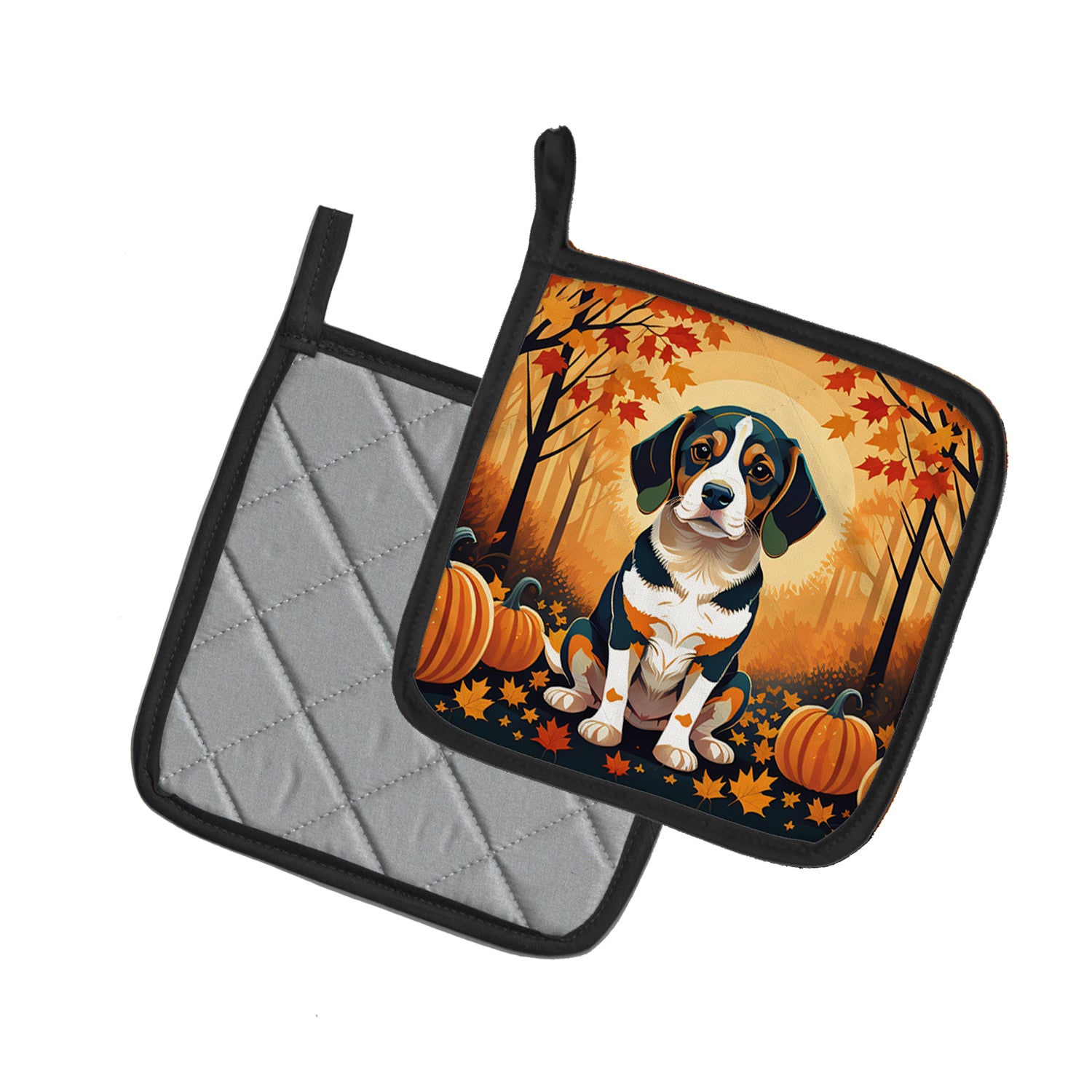 Beagle Fall Pair of Pot Holders