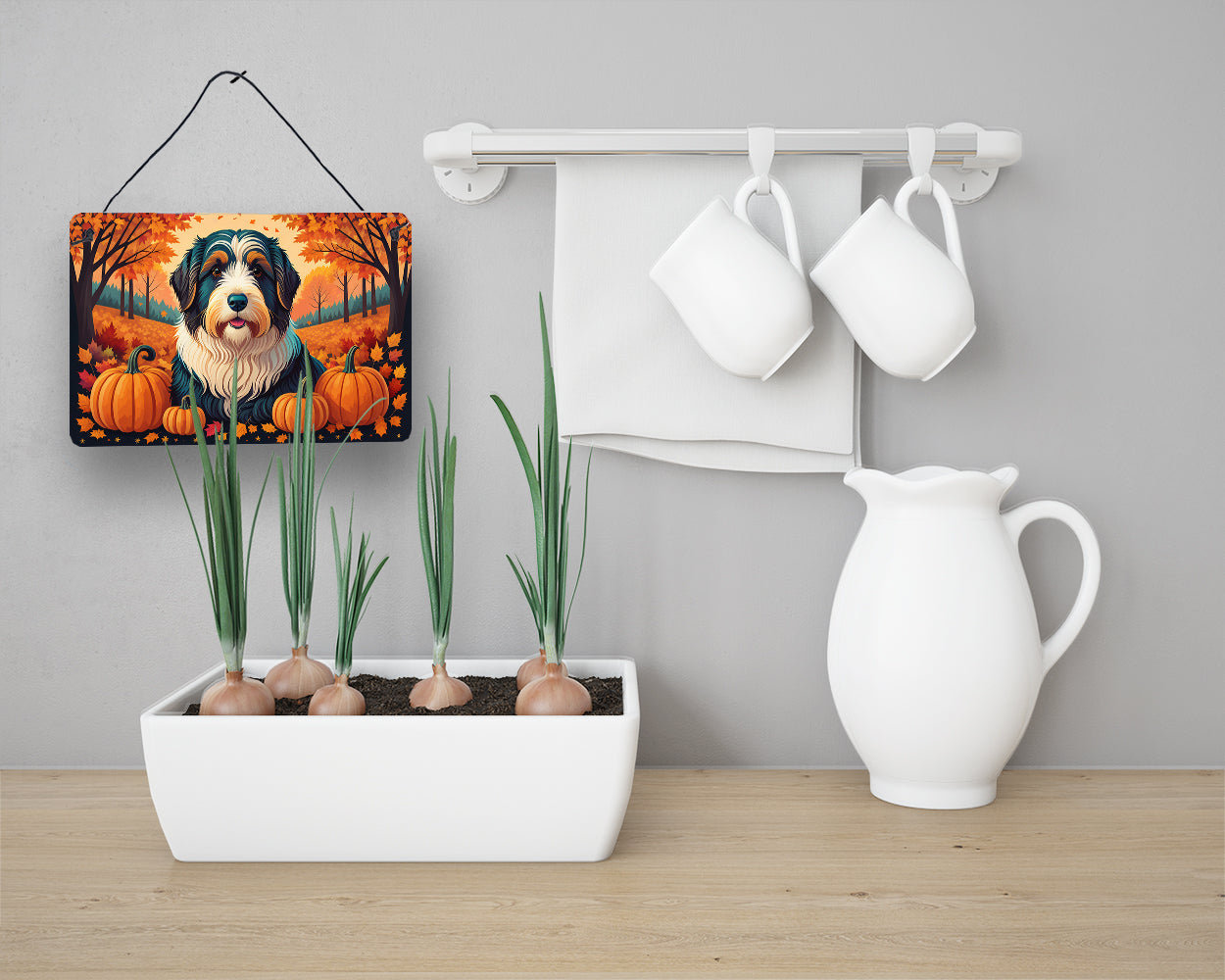 Bearded Collie Fall Wall or Door Hanging Prints  the-store.com.