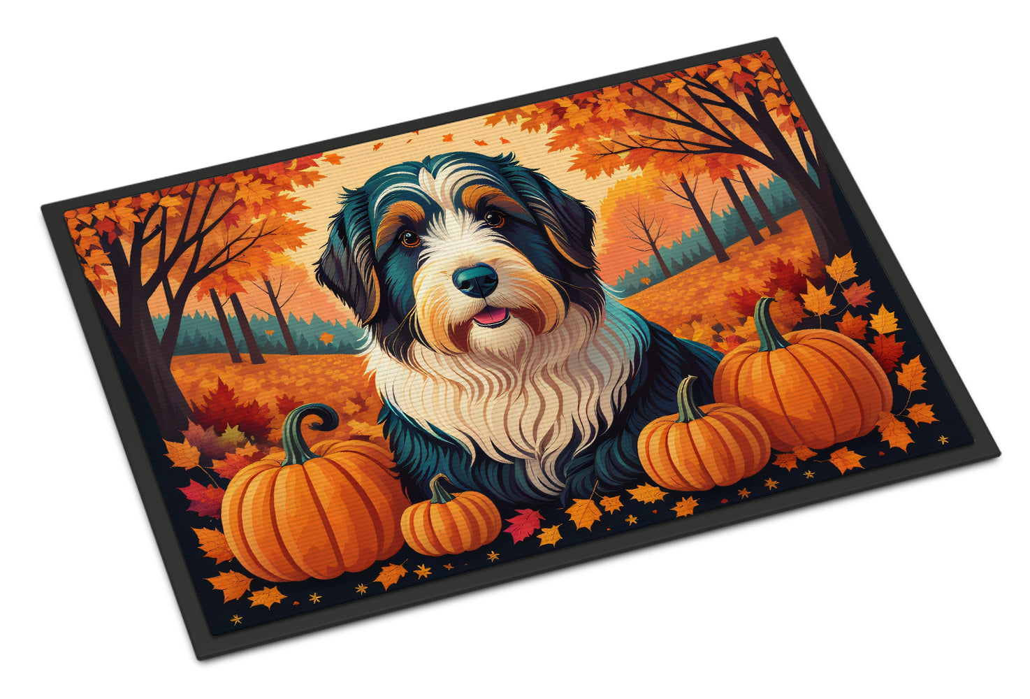 Buy this Bearded Collie Fall Indoor or Outdoor Mat 24x36