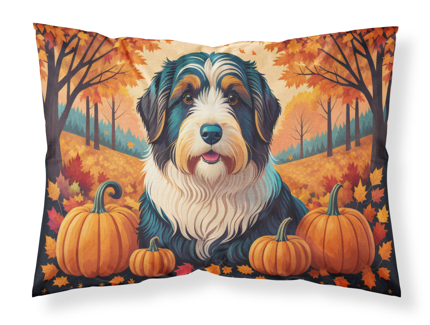 Buy this Bearded Collie Fall Fabric Standard Pillowcase