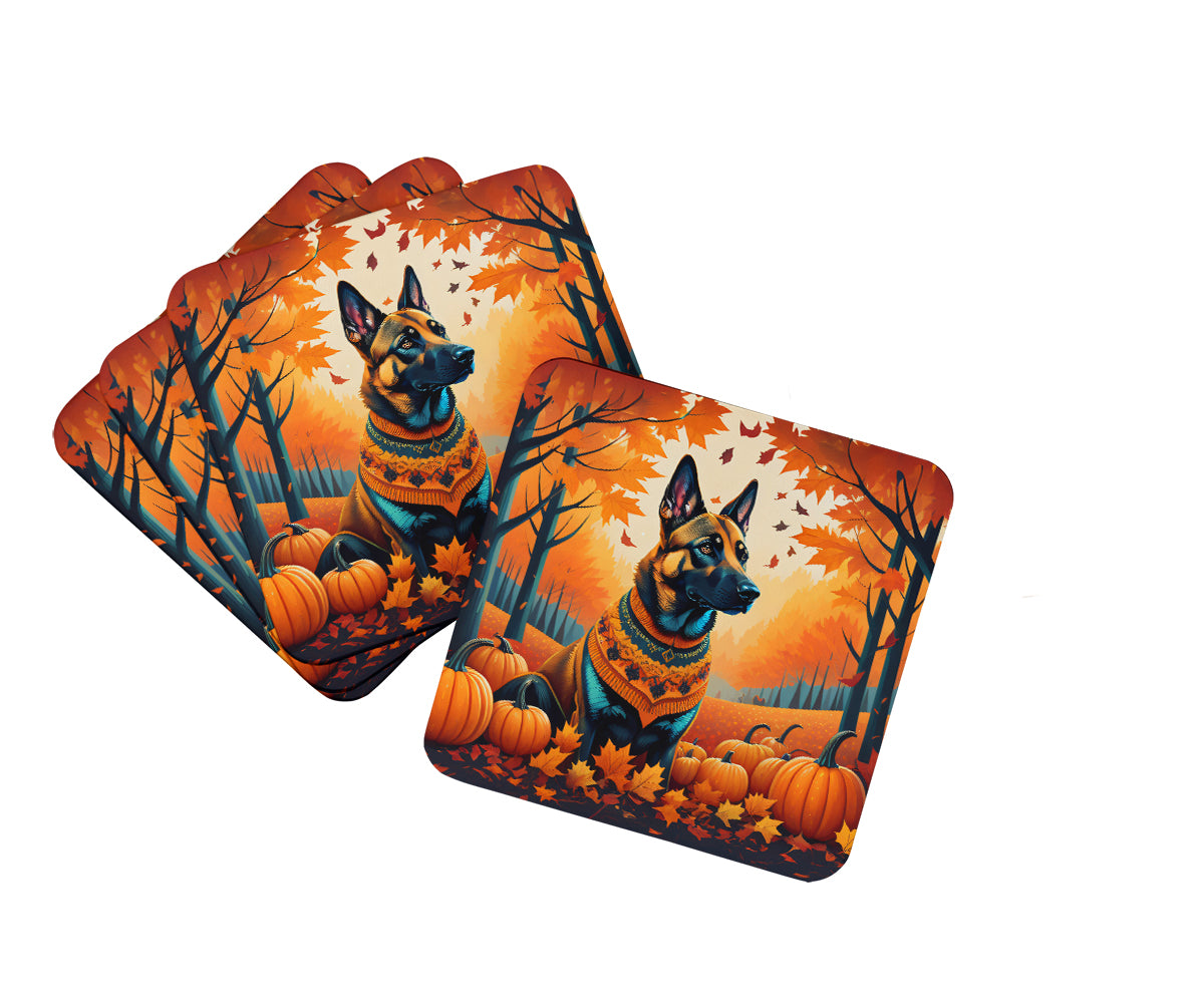 Buy this Belgian Malinois Fall Foam Coaster Set of 4