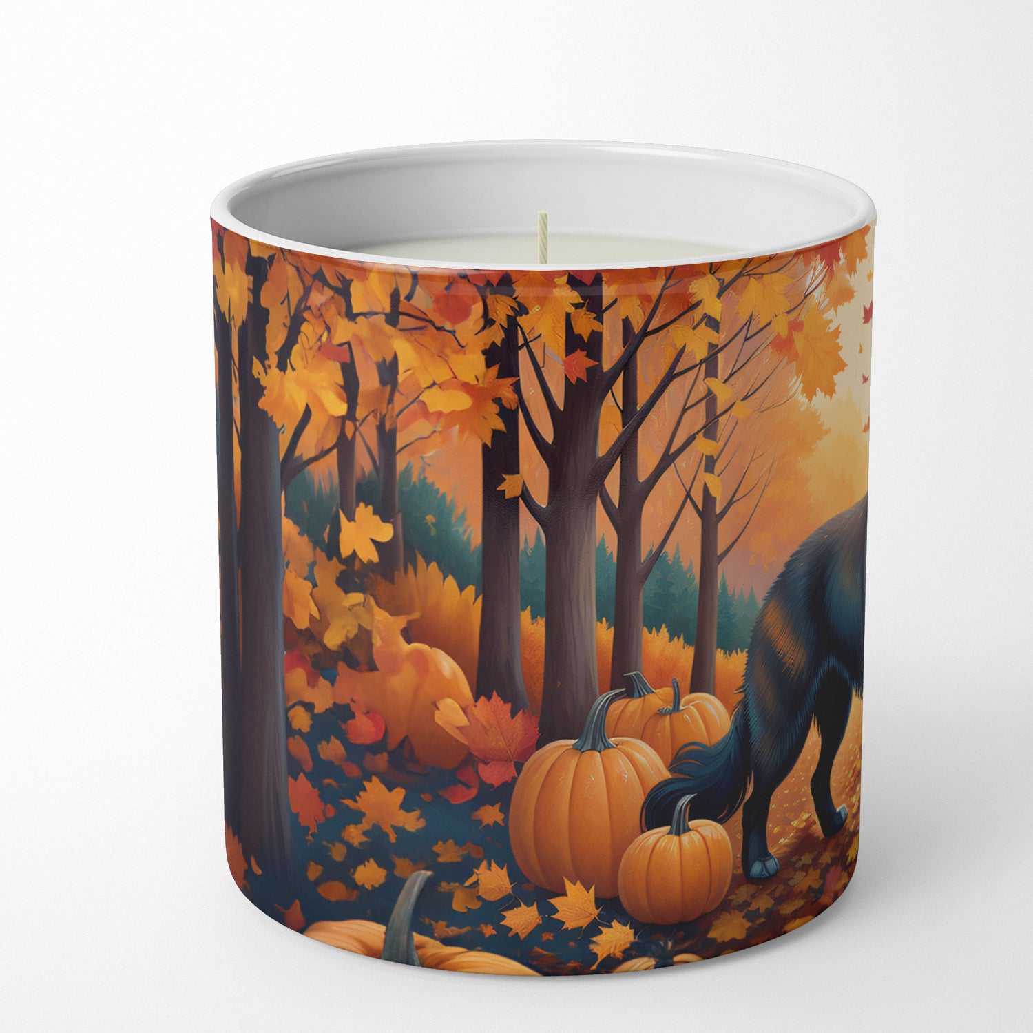 Belgian Sheepdog Fall Decorative Soy Candle  the-store.com.